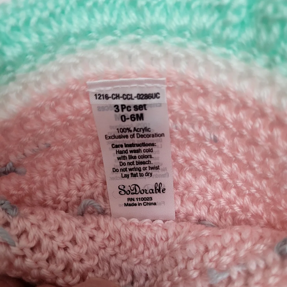 SoDorable Diaper Cover And Hat,0-6 M